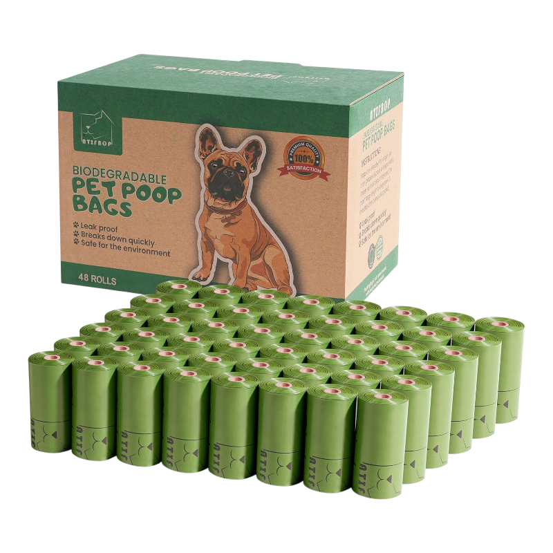 Pawtopix biodegradable dog poop bags - Leakproof 24 Rolls