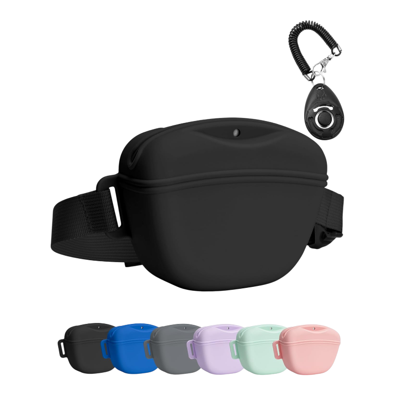 Pawtopix Dog Treat Pouch with Clicker - Hands-Free Training