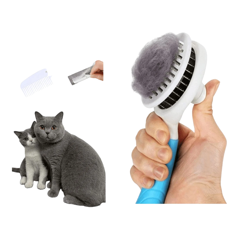 Pawtopix Dog and Cat Slicker Brush with Fur Remover