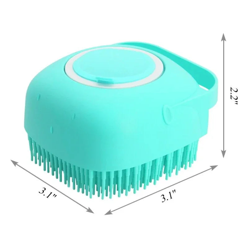 Brosse de bain en silicone pour animaux de compagnie