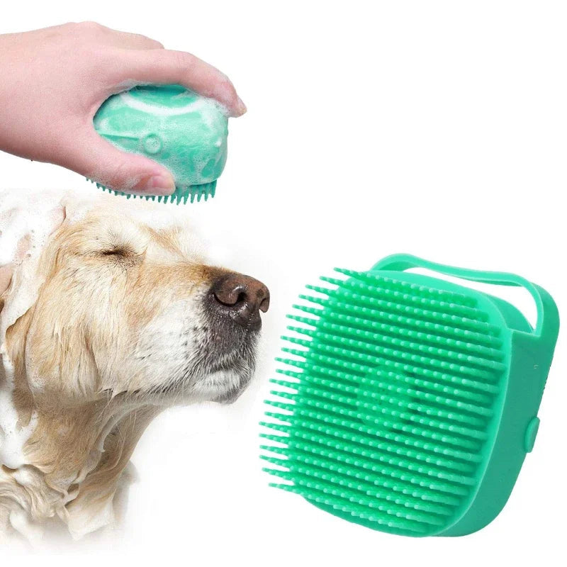 Brosse de bain en silicone pour animaux de compagnie