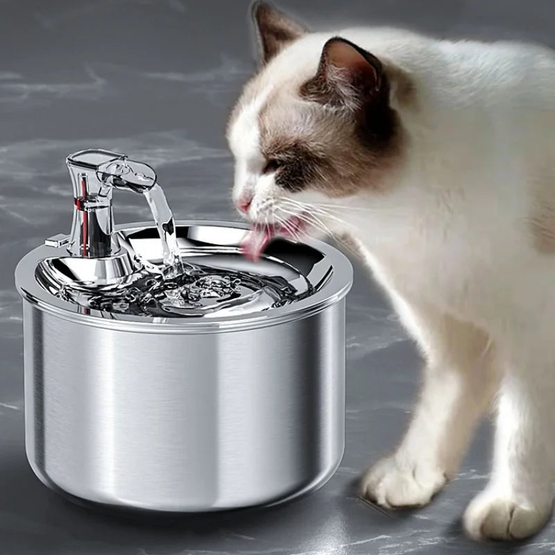 Fontaine pour animaux de compagnie en acier inoxydable