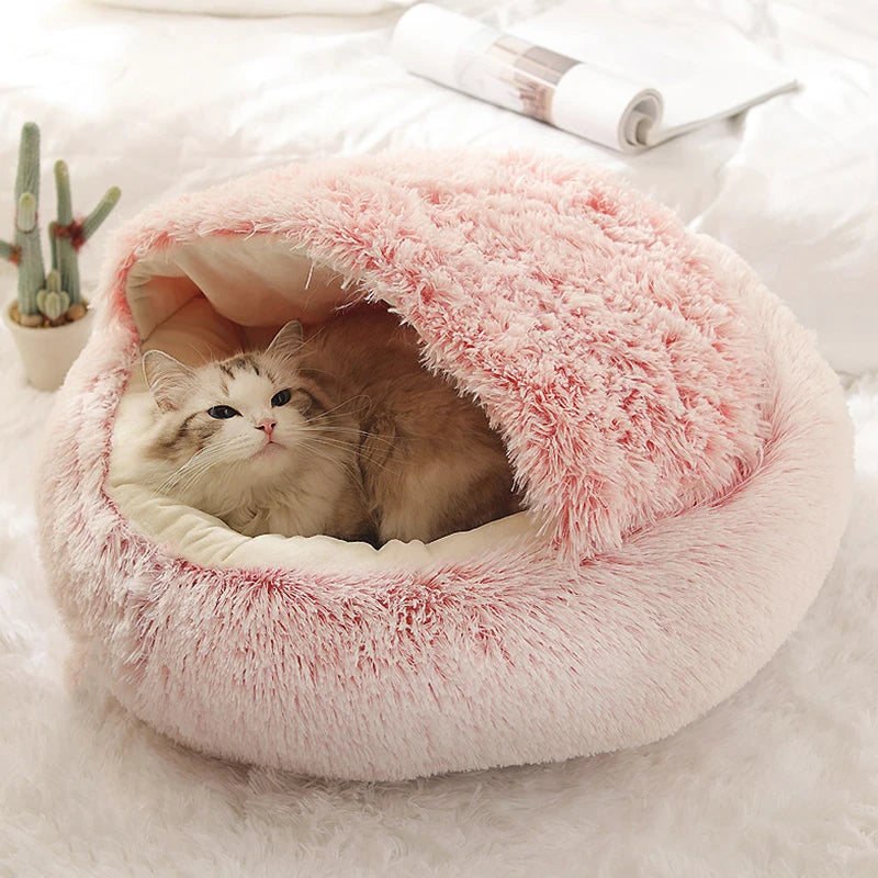 Soft Plush Cat & Small Dog Bed