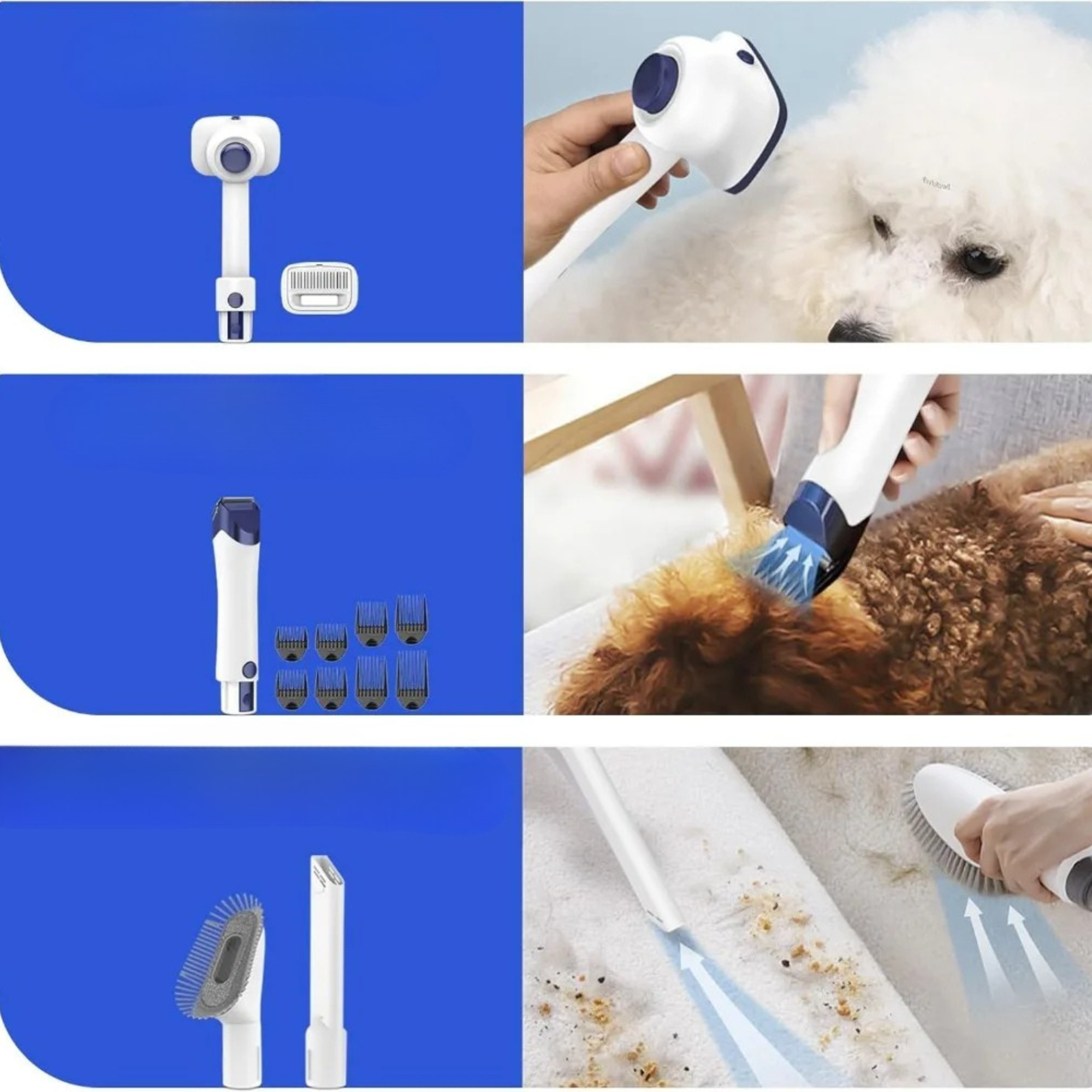 Pet Grooming Vacuum Kit