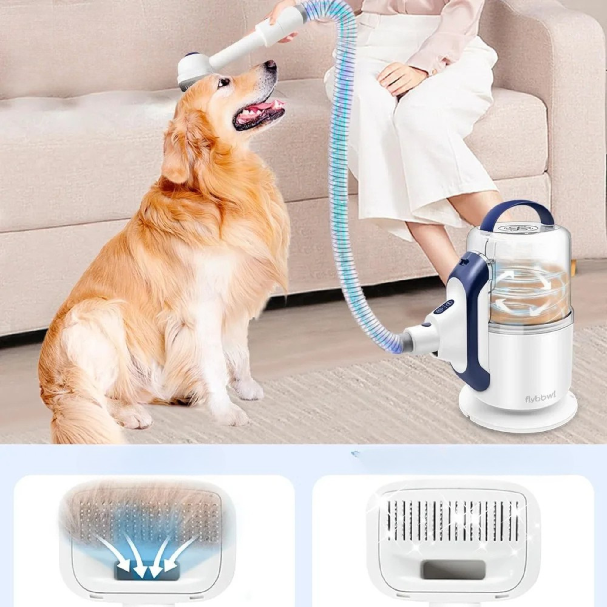 Kit d'aspirateur pour toilettage d'animaux