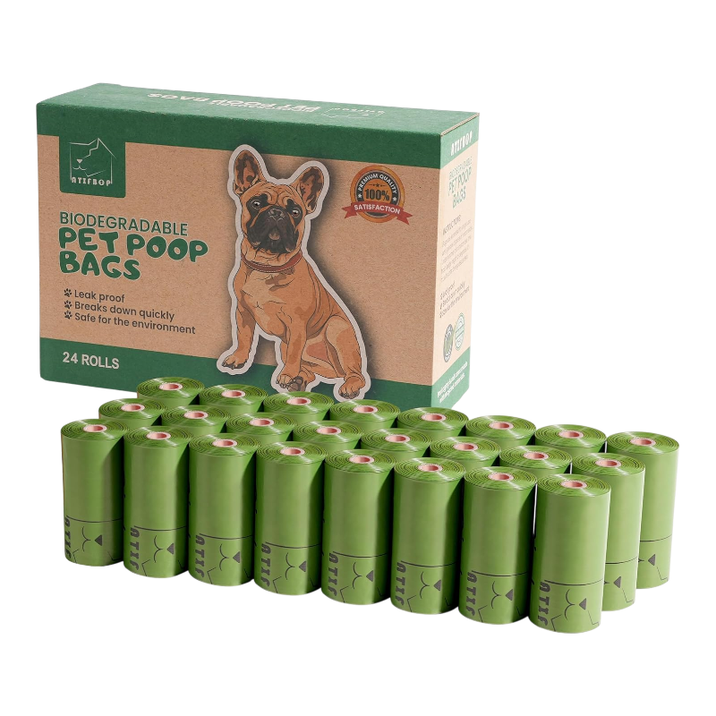 Pawtopix biodegradable dog poop bags - Leakproof 24 Rolls