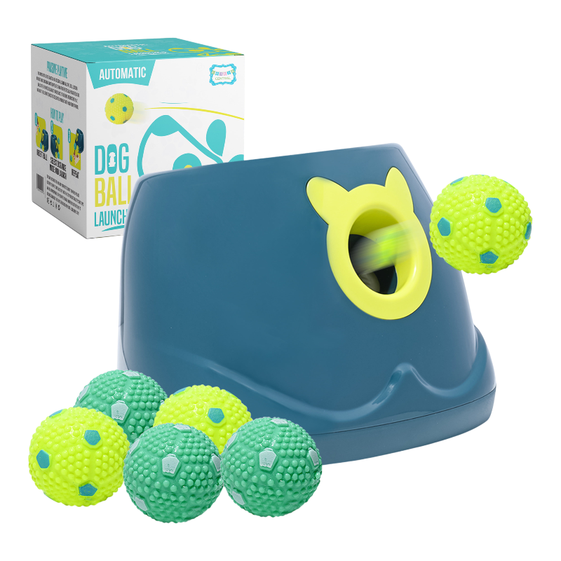 Pawtopix automatic dog ball launcher with 6 durable balls