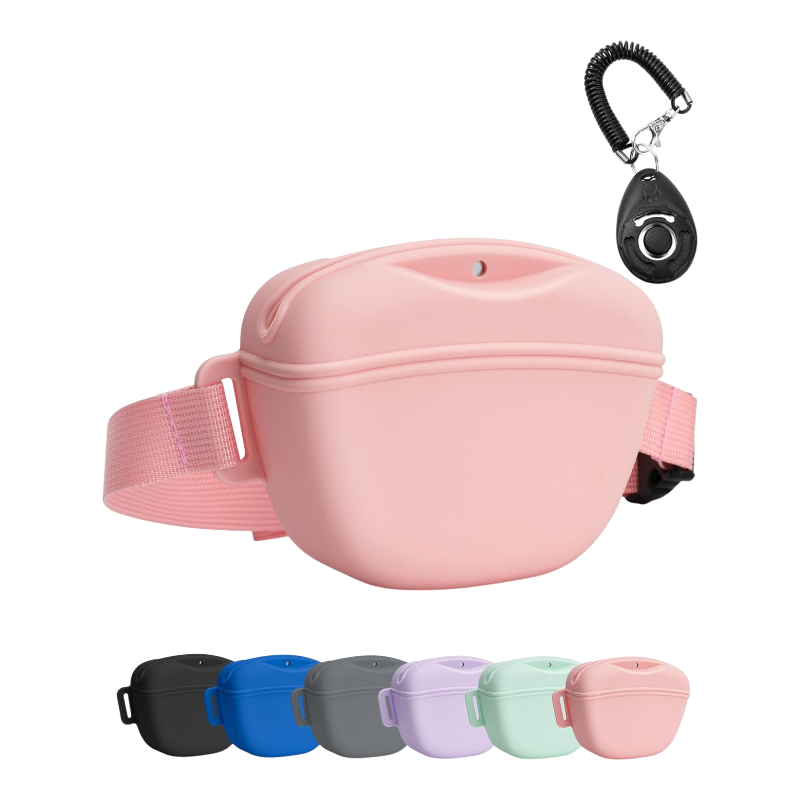 Pawtopix Dog Treat Pouch with Clicker - Hands-Free Training