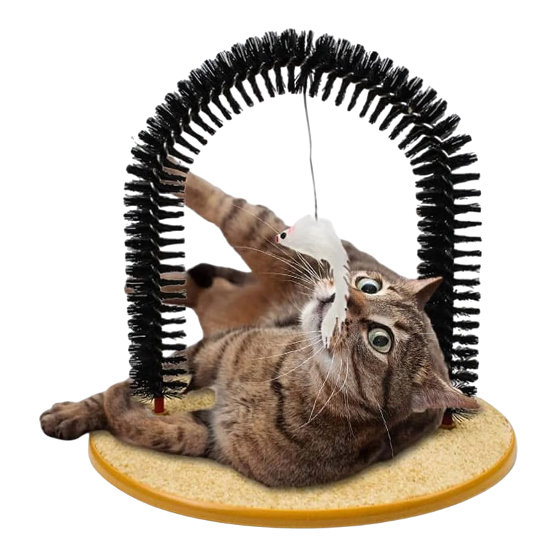 Pawtopix Cat Scratcher with Catnip and Toy Arch
