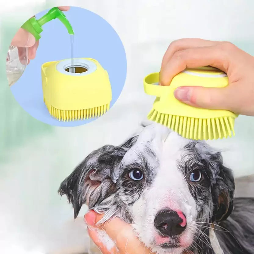 Brosse de bain en silicone pour animaux de compagnie