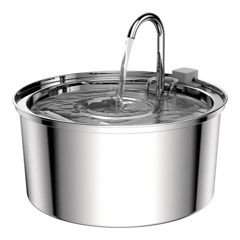 Pawtopix stainless steel cat water fountain, Quiet 2.5L